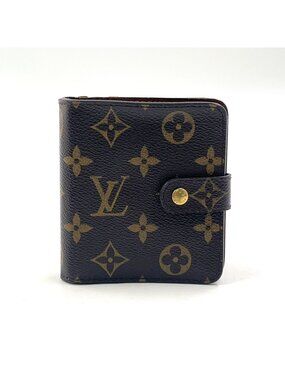 Louis Vuitton Portefeuille Tresor Monogram Brown Bifold Wallet Gold
